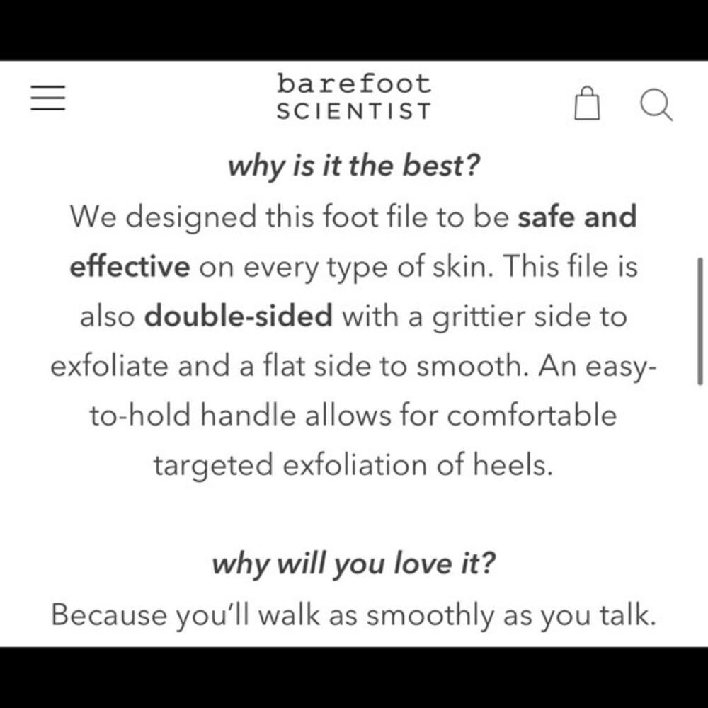 Barefoot Scientist Smooth Things Over Dual Sided Foot File - Picture 4 of 8